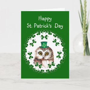 Custom Happy St. Patrick's Day Kleeblatt Niedlich Karte