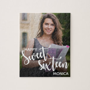 Custom Happy Sweet 16   Birthday Puzzle