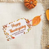 Custom Happy Thanksgiving Autumn Leaves Business Geschenkanhänger