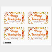 Custom Happy Thanksgiving Autumn Leaves Business Rechteckiger Aufkleber (Blatt)