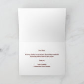 Custom Happy Thanksgiving Autumn Leaves Company Karte (Innenseite)