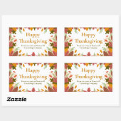 Custom Happy Thanksgiving Fall Business Marketing Rechteckiger Aufkleber (Blatt)