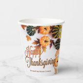 Custom Happy Thanksgiving Fall Company Dinner Pappbecher (Vorderseite)