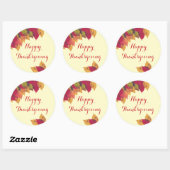 Custom Happy Thanksgiving farbenfrohe Herbstlaube Runder Aufkleber (Blatt)