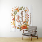 Custom Happy Thanksgiving Floral Party Foto Stand Wandteppich (Beispiel)