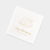 Custom Happy Thanksgiving Gold Foil Türkei Napkins Servietten Mit Folie (Links)