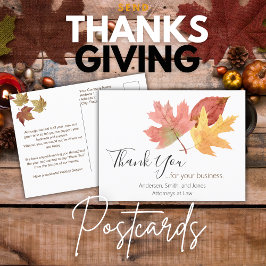 Custom Happy Thanksgiving Message Staff Postkarte