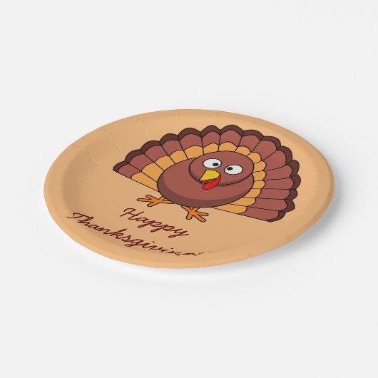 Custom Happy Thanksgiving Paper Teller Türkei (Schrägansicht)