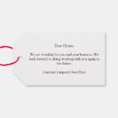 Custom Happy Thanksgiving Pumpkin Company Party Geschenkanhänger (Rückseite Horizontal)