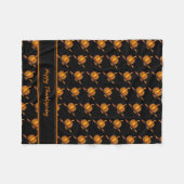 Custom HAPPY THANKSGIVING Pumpkin Fleecedecke (Vorderseite (Horizontal))