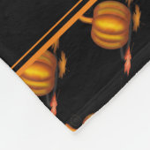 Custom HAPPY THANKSGIVING Pumpkin Fleecedecke (Ecke)