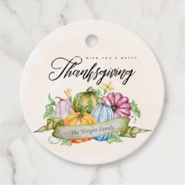 Custom Happy Thanksgiving Pumpkins Blume Geschenkanhänger