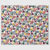 Custom Happy Valentines I Liebe You Heart Pattern Geschenkpapier (Flach)