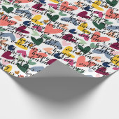 Custom Happy Valentines I Liebe You Heart Pattern Geschenkpapier (Ecke)