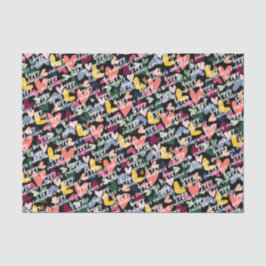 Custom Happy Valentines I Liebe You Heart Pattern Seidenpapier