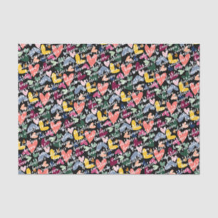 Custom Happy Valentines I Liebe You Heart Pattern Seidenpapier