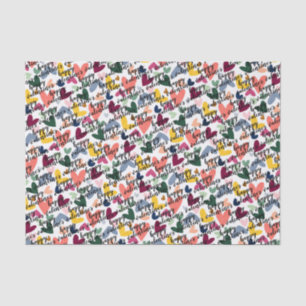 Custom Happy Valentines I Liebe You Heart Pattern Seidenpapier