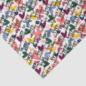 Custom Happy Valentines I Liebe You Heart Pattern Seidenpapier (Ausschnitt)