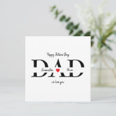 Custom Happy Vatertag Flat Card mit Kindername (Stehend Vorderseite)