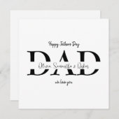 Custom Happy Vatertag Flat Card mit Kindername (Vorne/Hinten)