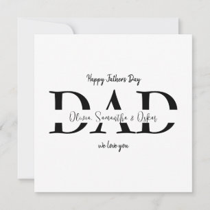 Custom Happy Vatertag Flat Card mit Kindername