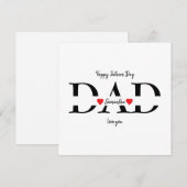 Custom Happy Vatertag Flat Card mit Kindername (Vorne/Hinten)
