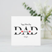 Custom Happy Vatertag Flat Card mit Kindername (Stehend Vorderseite)