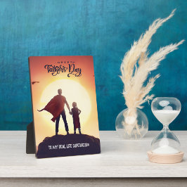 Custom Happy Vatertag Superhero Card Plaque Fotoplatte