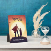 Custom Happy Vatertag Superhero Card Plaque Fotoplatte (Seite)