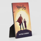 Custom Happy Vatertag Superhero Card Plaque Fotoplatte (Seite)