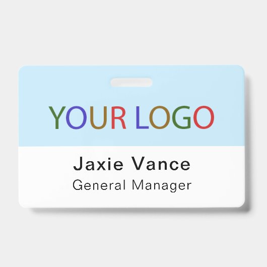 Custom Hard Plastic Name Badge with Metal Clip Ausweis (Vorderseite)