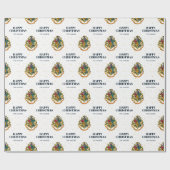 Custom Harry Potter | Hogwarts Crest - Weihnachten Geschenkpapier (Flach)