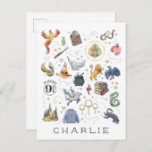 Custom | HARRY POTTER™ Icons Postkarte (Vorne/Hinten)