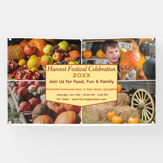 Custom Harvest Festival Celebration Banner (Horizontal)