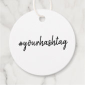 Custom Hashtag | Modernes Minimalistisches, schlic Geschenkanhänger (Vorderseite)