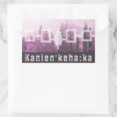 Custom Haudenounee Misty Forest Flag Rechteckiger Aufkleber (Tasche)