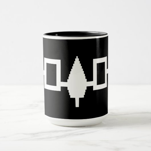 Custom Haudenounite Confederacy Flag Tasse (Zentrum)