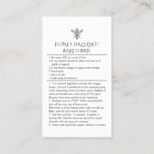 Custom hausgemachte Honey Hazelnut Baked Brie Reze Visitenkarte (Rückseite)