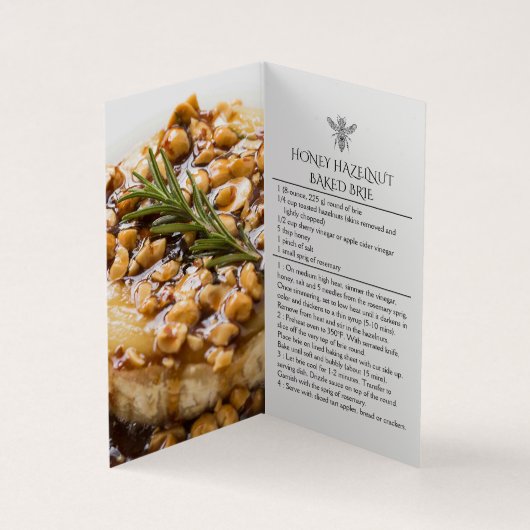 Custom hausgemachte Honey Hazelnut Baked Brie Reze Visitenkarten (Innenseite)
