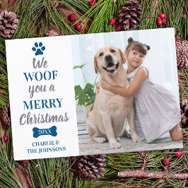 Custom Haustier Foto Frohe Weihnachten vom Hund