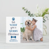 Custom Haustier Foto Frohe Weihnachten vom Hund (Stehend Vorderseite)