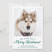 Custom Haustier Foto Frohe Weihnachten vom Hund (Vorderseite)