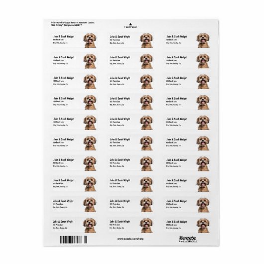 Custom Havanese Dog Address Label (Vorne)