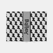 Custom Havanese Dog Silhouette Fleecedecke (Vorderseite (Horizontal))