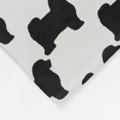 Custom Havanese Dog Silhouette Fleecedecke (Ecke)