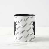 CUSTOM Havanese Hund Silhouette Tasse (Zentrum)