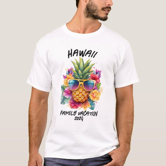 Custom Hawaii Family Vacation Matching Group T-Shirt (Vorderseite)