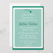 Custom Hawaii grüne Insel Graduierung Einladungen (Vorne/Hinten)