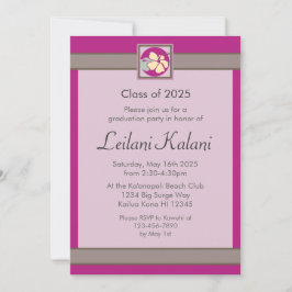 Custom Hawaii Hibiskus Graduierung Einladungen