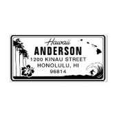 Custom Hawaii License Plate Rücksendeadresse Brief Permastempel (Design)